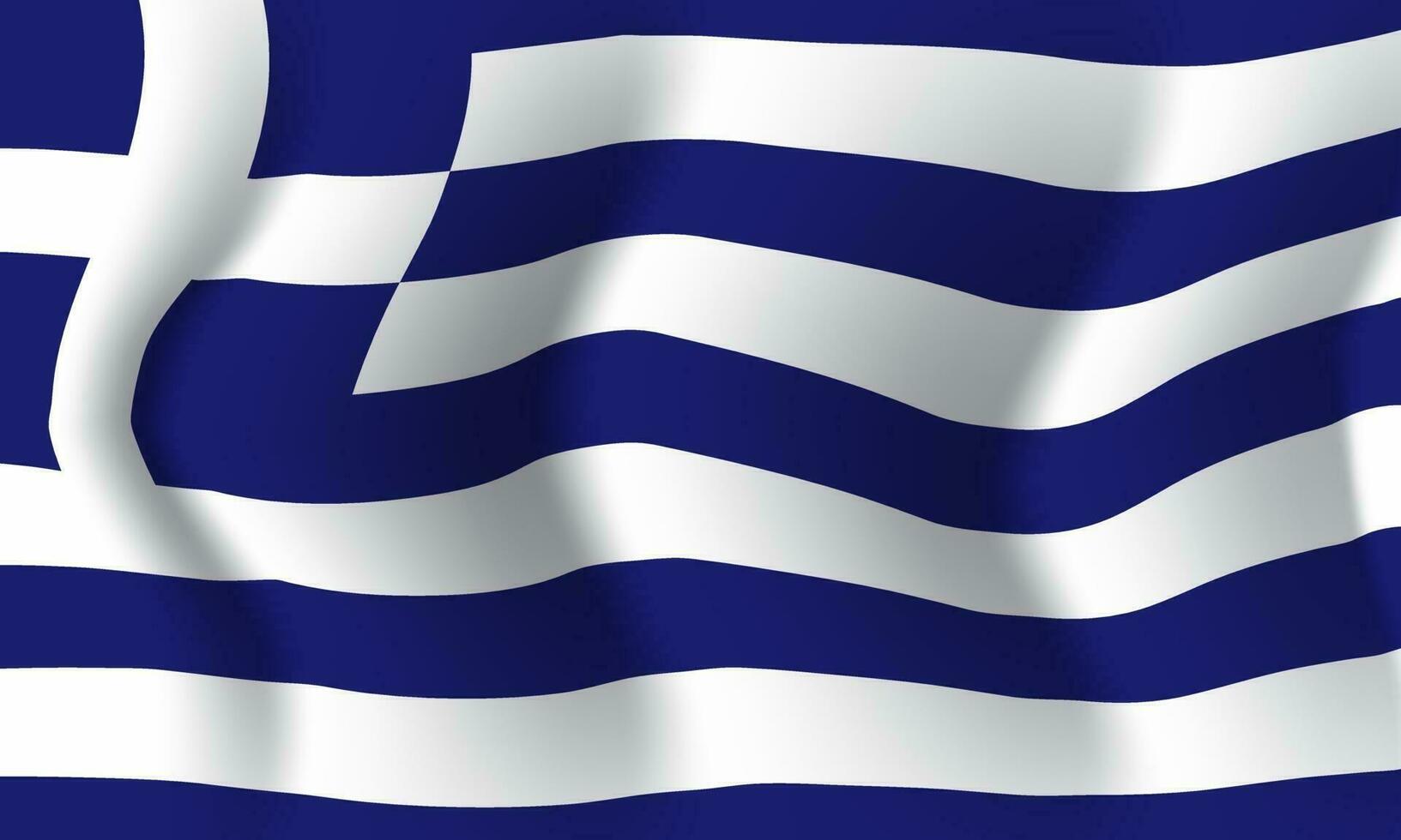 Hintergrund weht im Wind Griechenland-Flagge. Hintergrund vektor