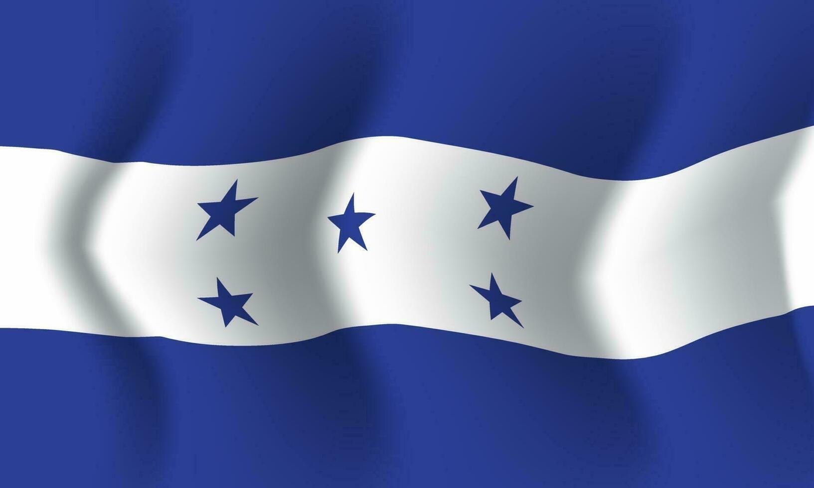 Hintergrund weht im Wind Honduras-Flagge. Hintergrund vektor