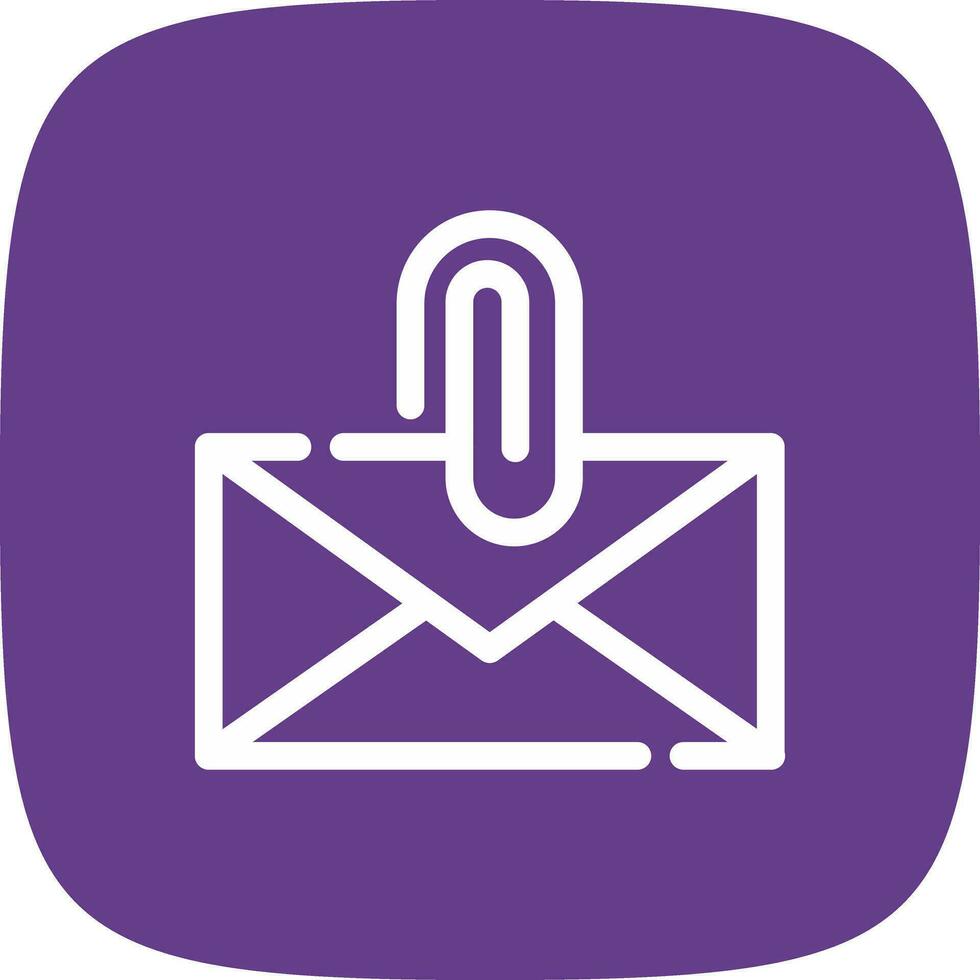 Datei anhängen E-Mail kreatives Icon-Design vektor