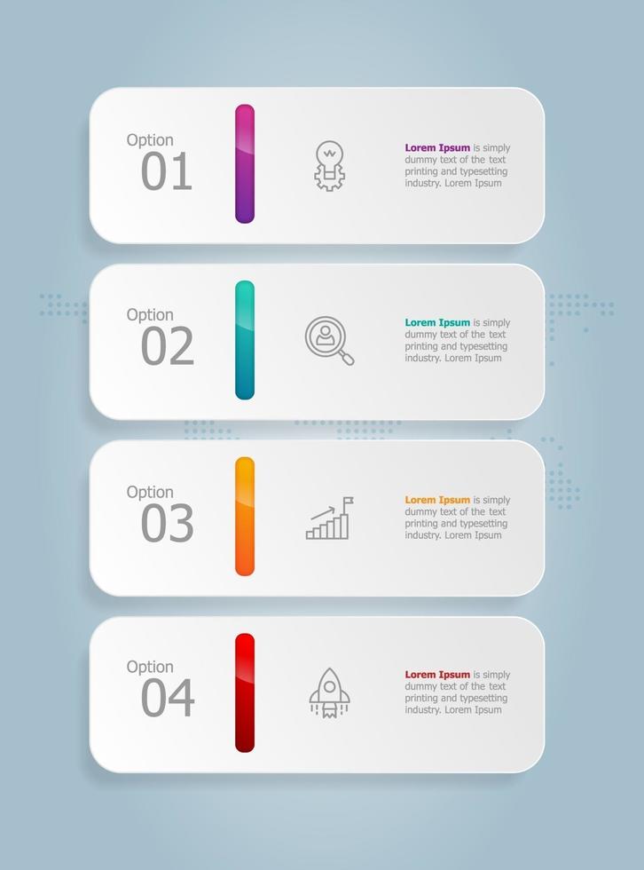 abstrakte Tab-Leiste vertikale Infografik-Präsentation vektor