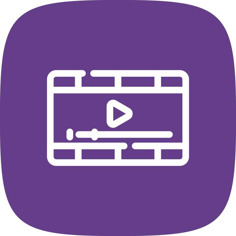 Video-Player kreatives Icon-Design vektor