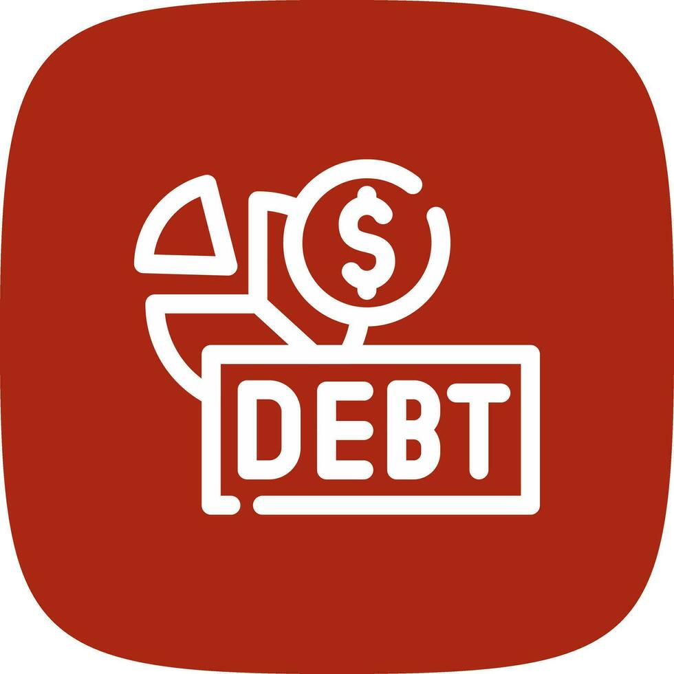 Schulden kreatives Icon-Design vektor