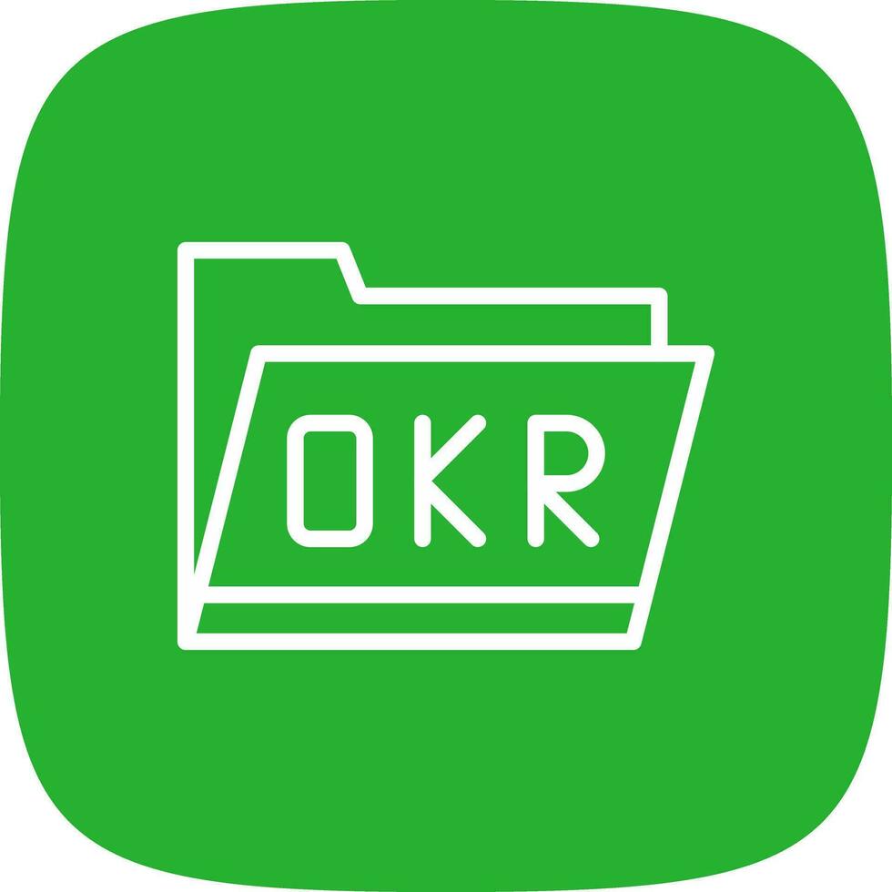 okr mapp kreativ ikon design vektor