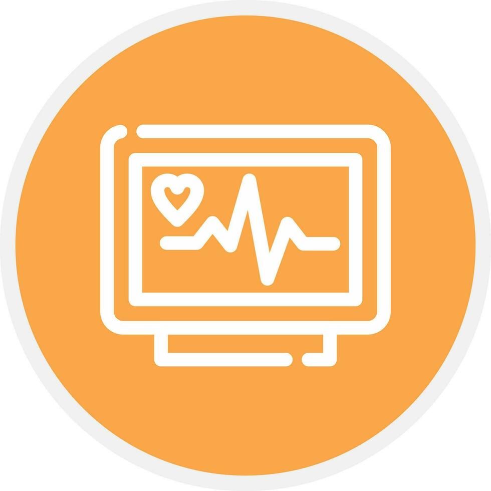 EKG-Monitor kreatives Icon-Design vektor