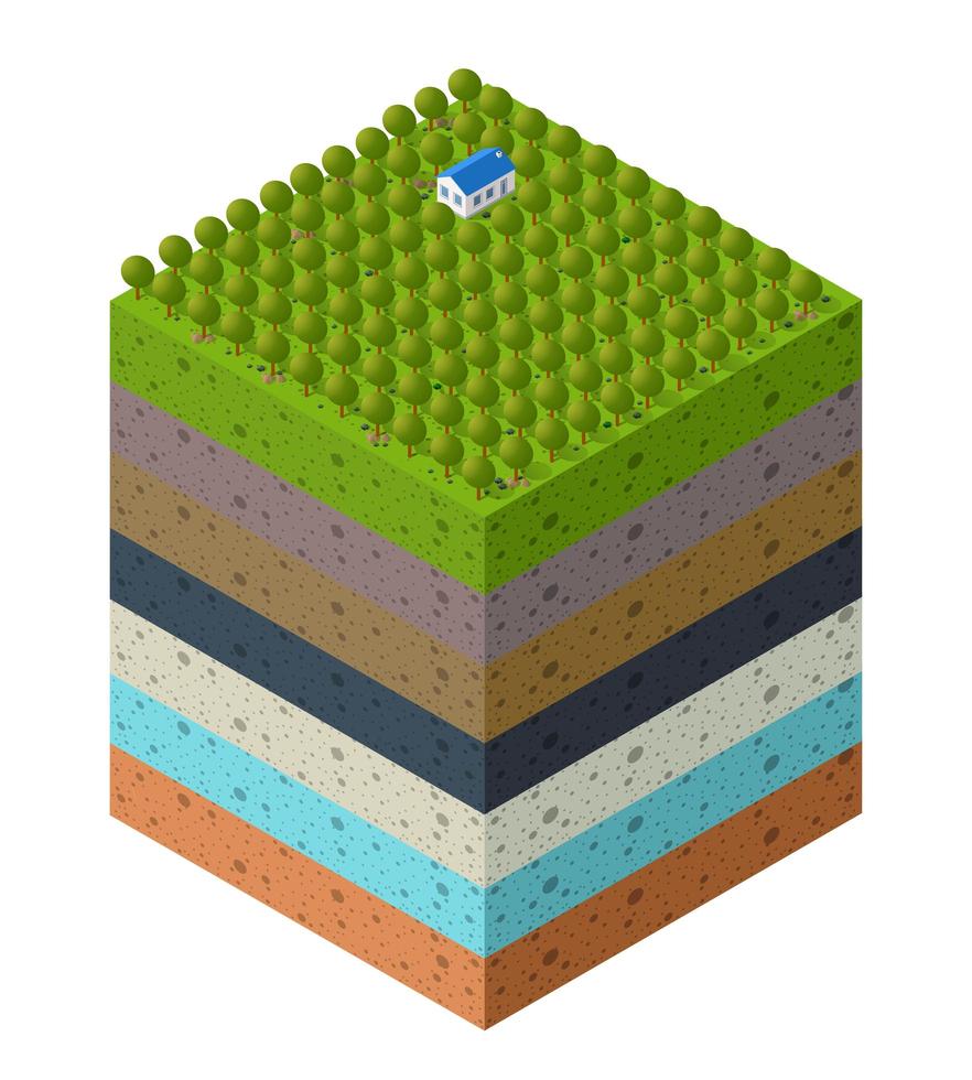 skogsbruksjord jordlager geologiska och underjordiska vektor