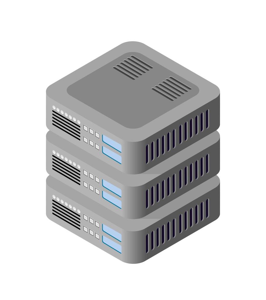 Single-Server-Netzwerktechnologie der Verbindung Rechenzentrum vektor
