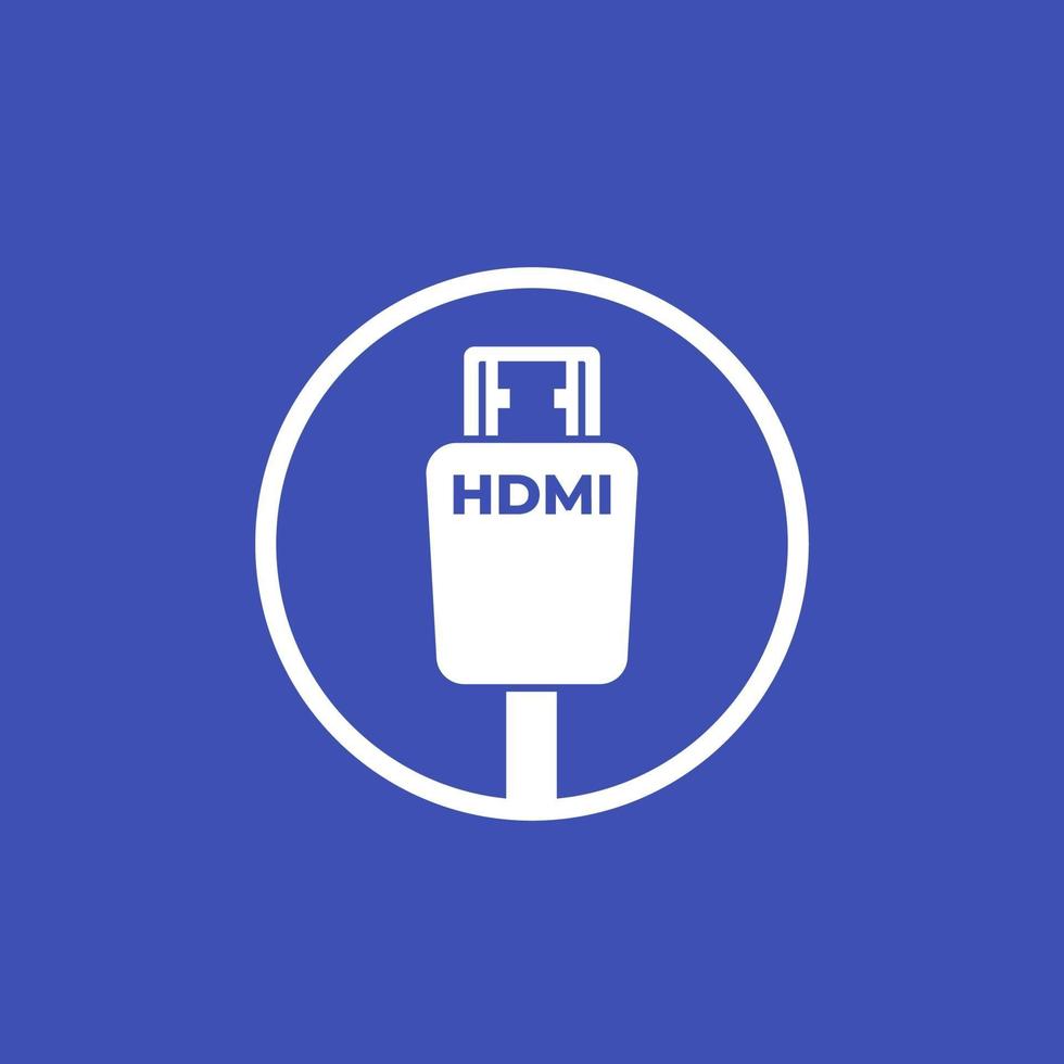 hdmi -kabelikon, vektordesign vektor