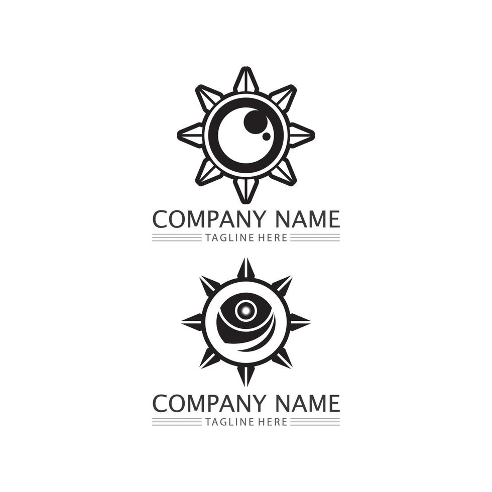 Augensymbol und Vision Design Logo Symbol Vektor und Spiritualität