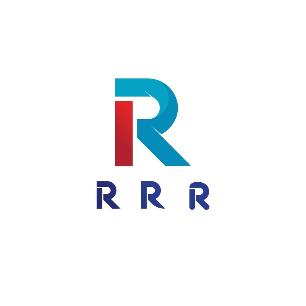 r brev och rr typsnitt logotyp vektor illustration ikon