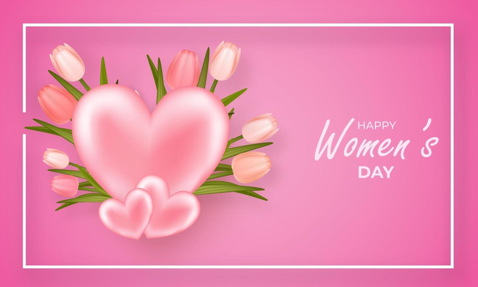 8. März Happy Womens Day Banner. vektor