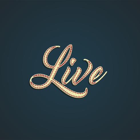 &quot;Live&quot; -Kennsatz gemacht durch Leder, Vektorillustration vektor