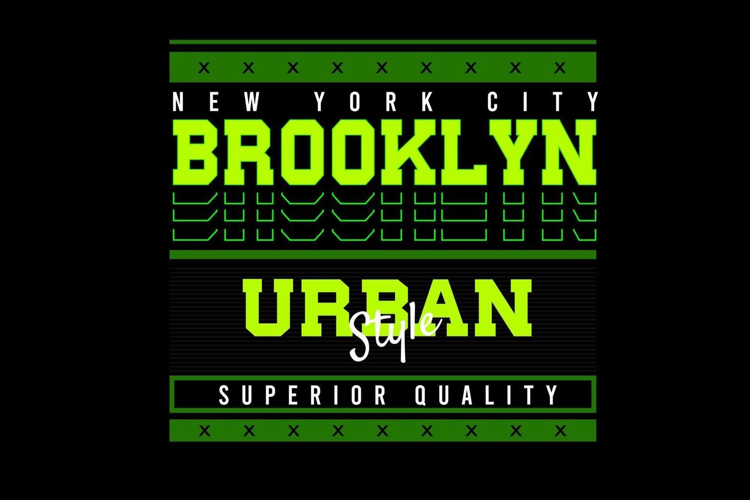 New York City Brooklyn Typografie-Design vektor