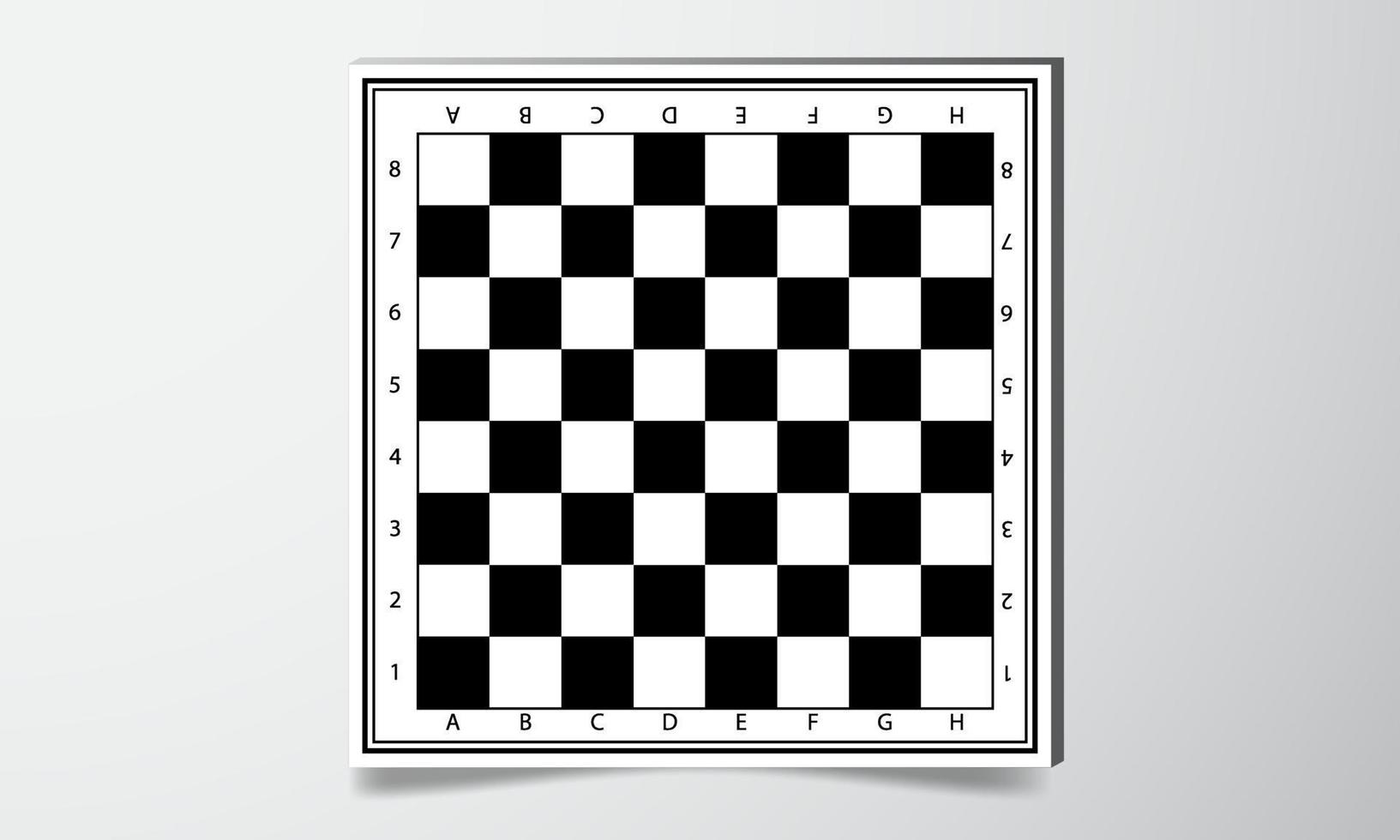 Schachfeld in Schwarz-Weiß-Farben mit Zahlen vektor
