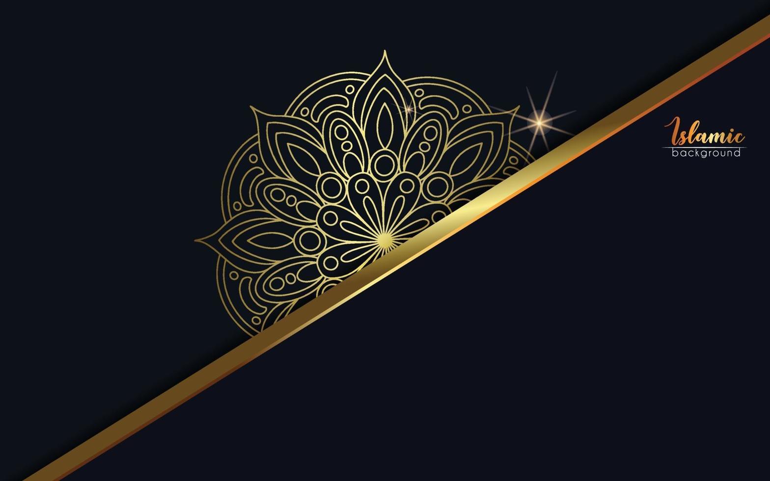 Luxus Gold Mandala verzierten Hintergrund für Hochzeitseinladung vektor