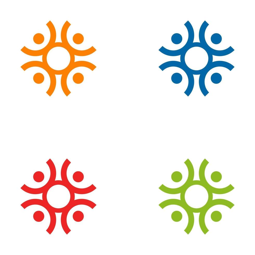 Logo-Designvorlage für Community und Arbeitsteam vektor