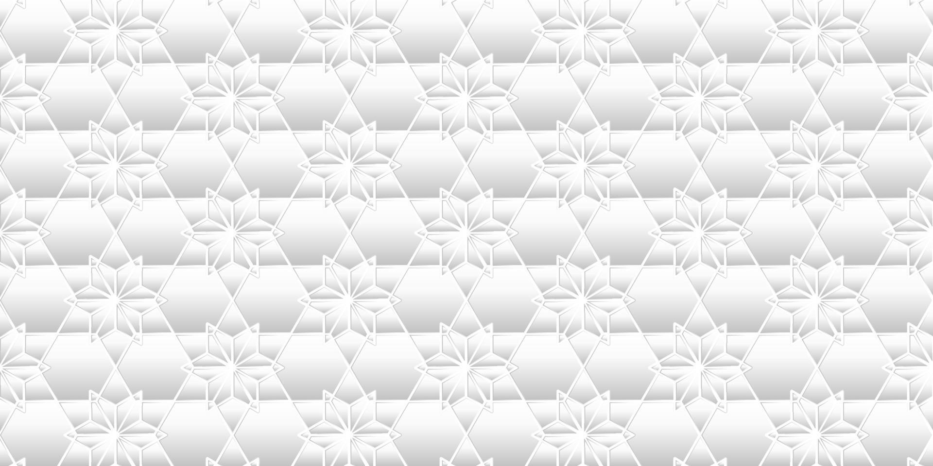 geometrisches Muster Blumenmuster moderner weißer und grauer Hintergrund vektor