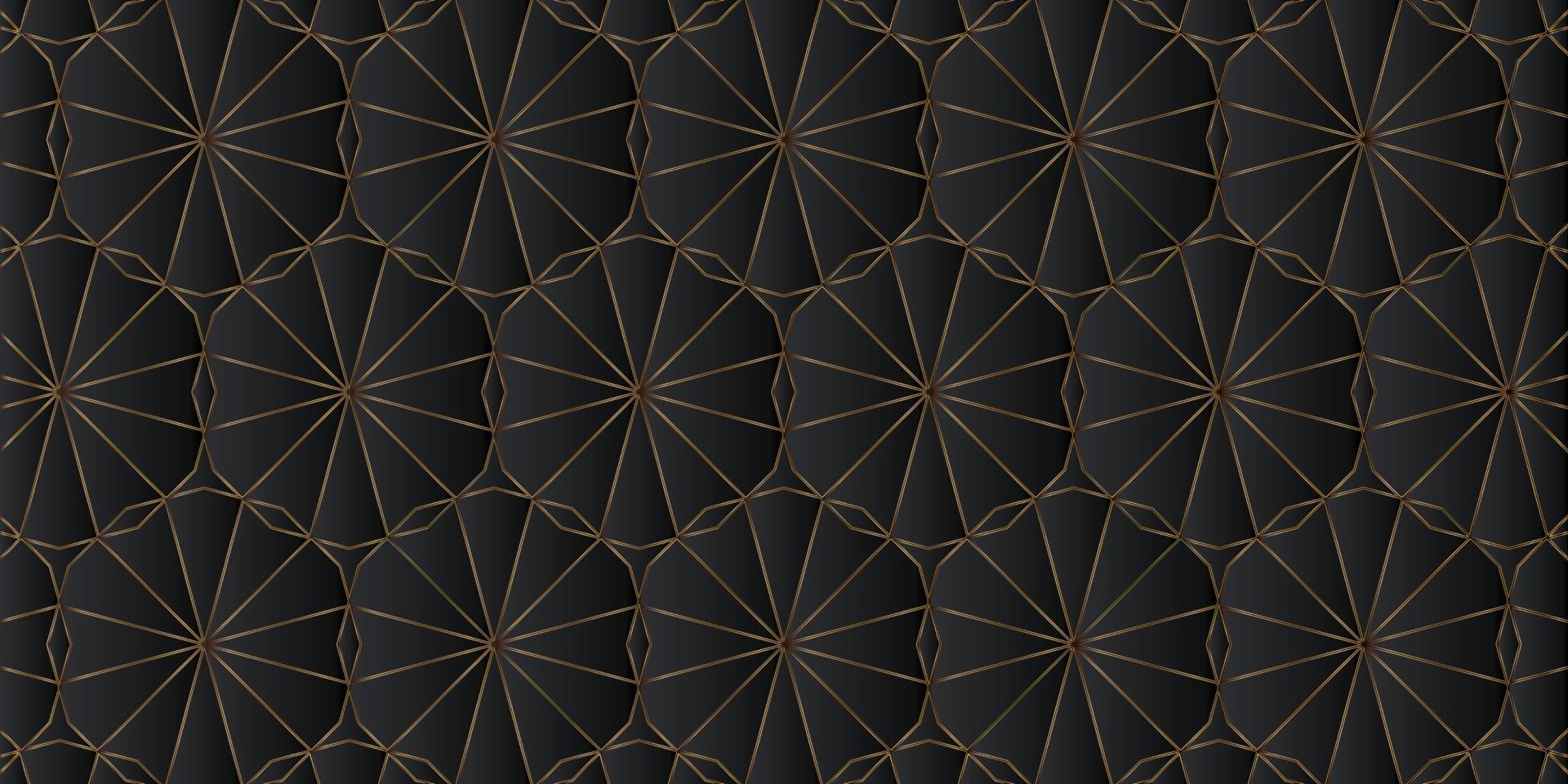 geometrisches Muster polygonaler Luxus dunkler Hintergrund vektor