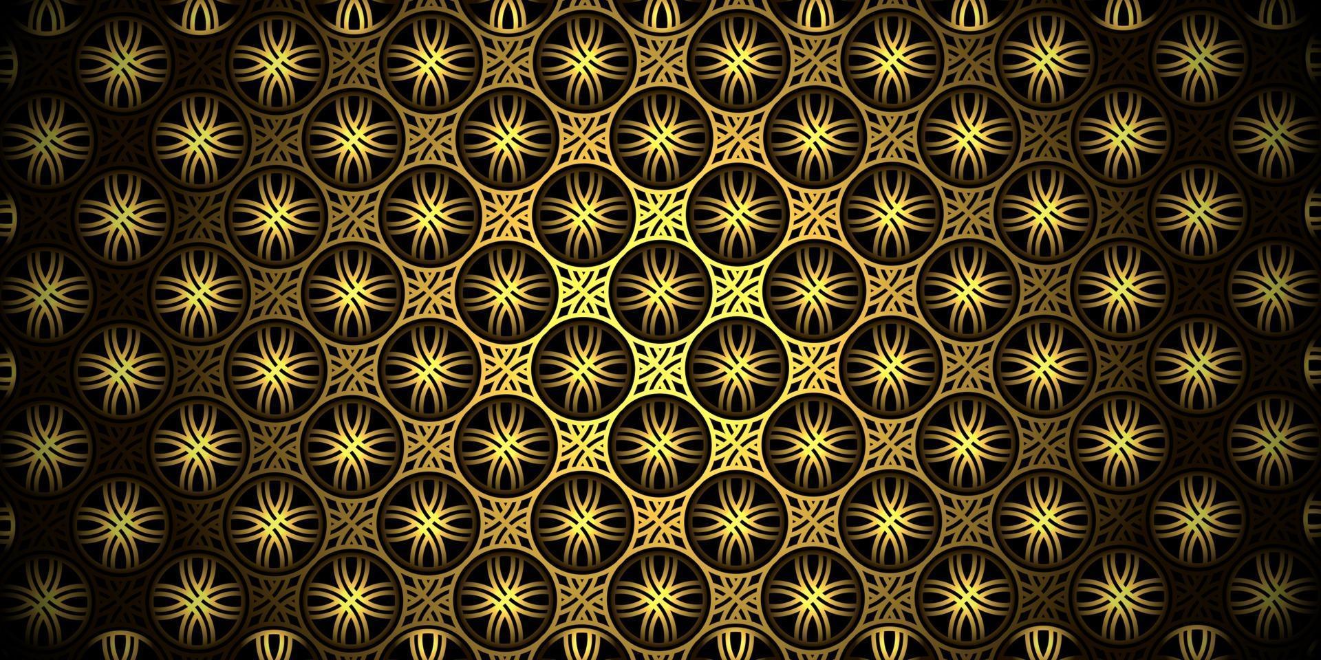 gyllene art deco -mönster traditionell bakgrund vektor