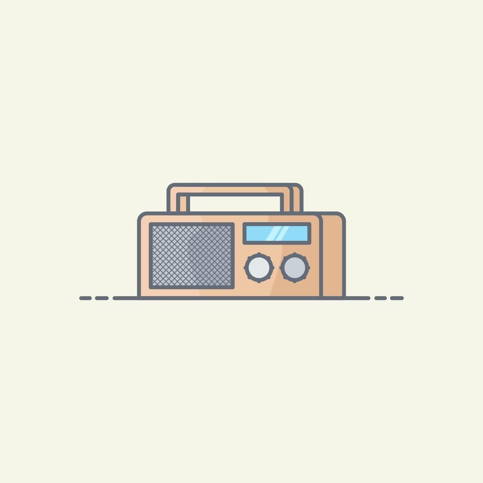 alte radio-player-illustration vektor