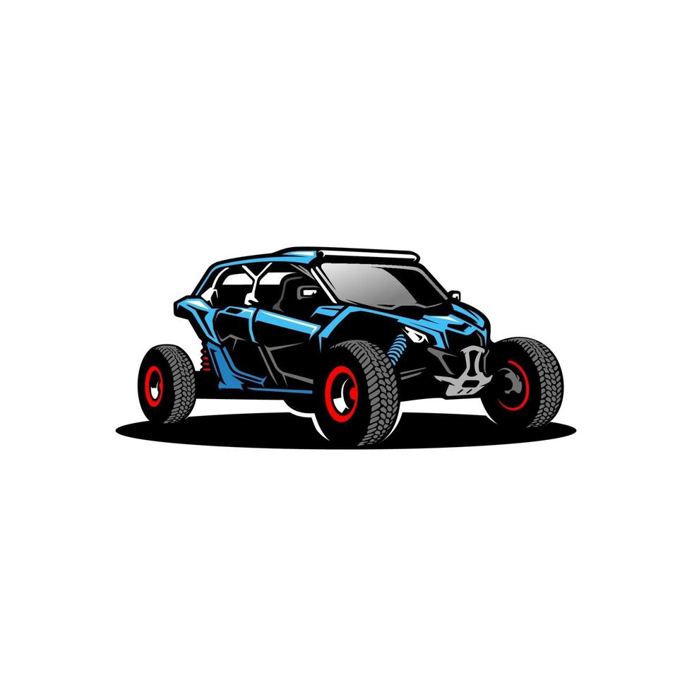 off road atv utv buggy isolerade illustration vektor