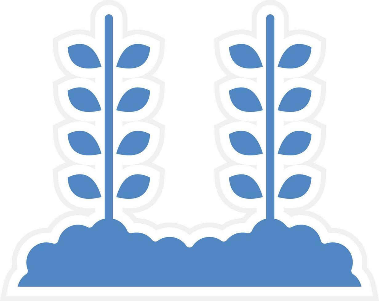 Weizen Plantage Vektor Symbol
