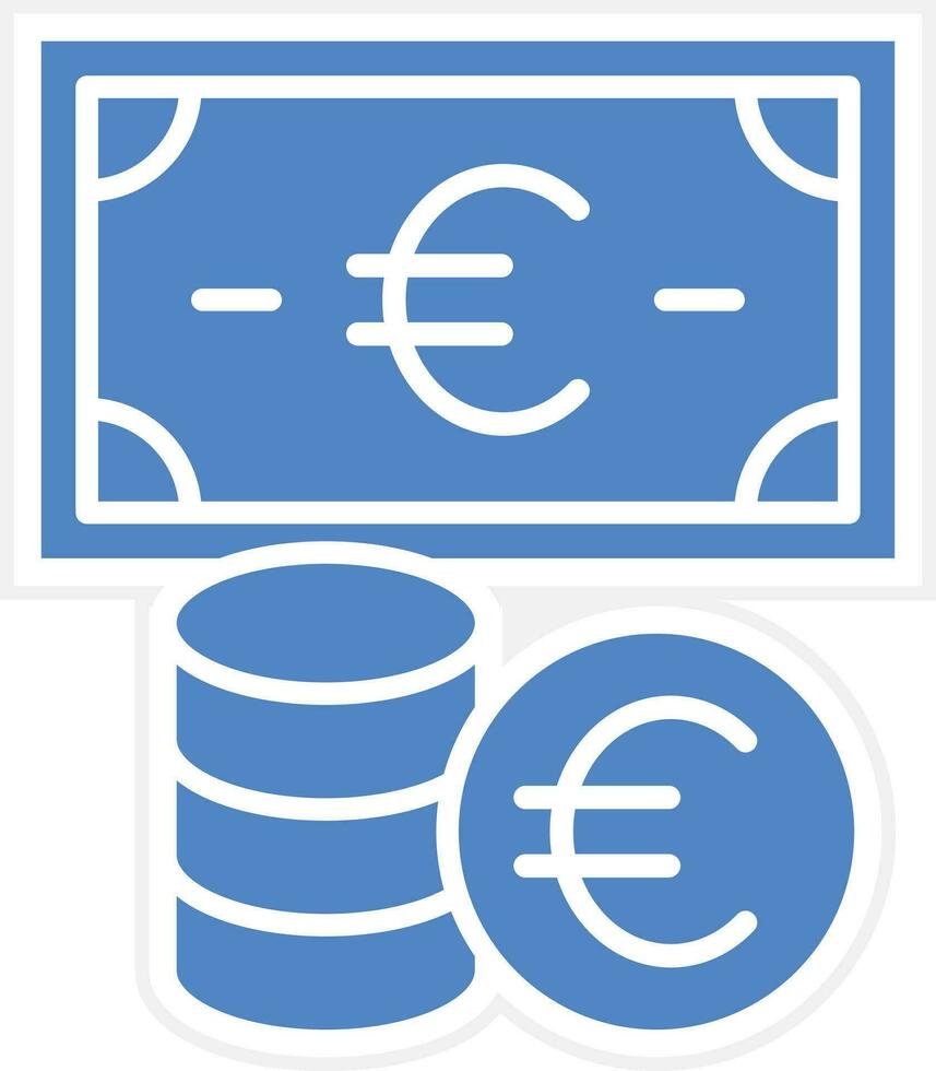 euro valuta vektor ikon