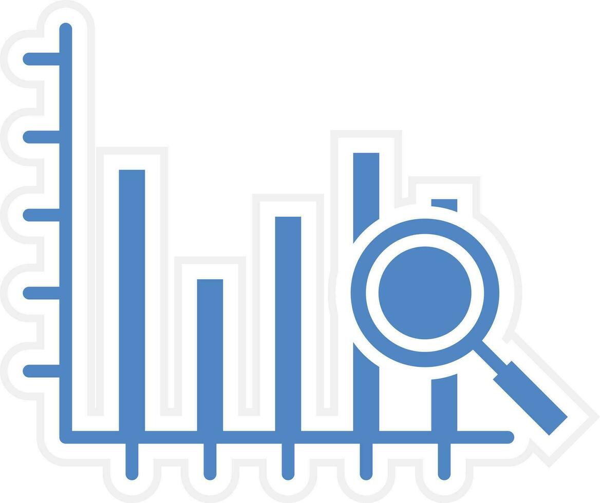 Sök statistik vektor ikon