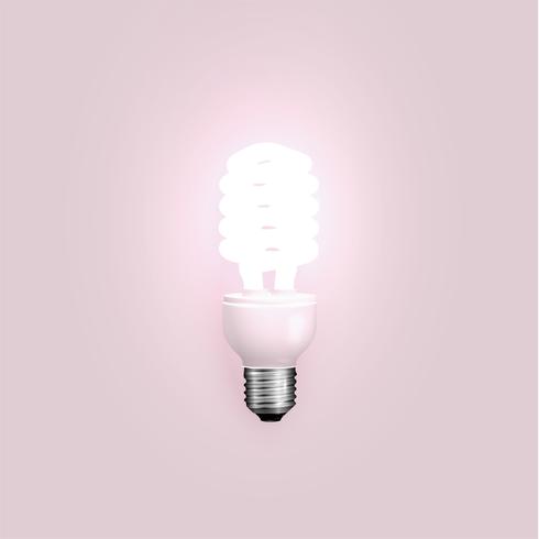 Energibesparande lampa, vektor illustration