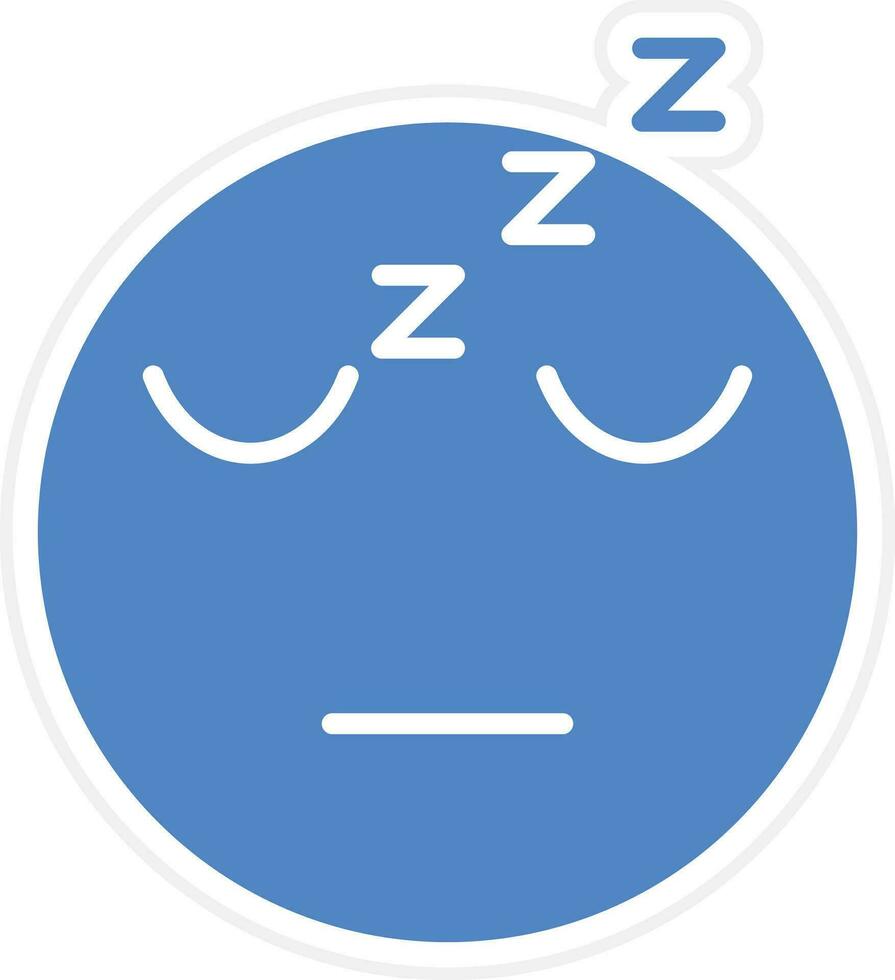 sovande ansikte vektor ikon