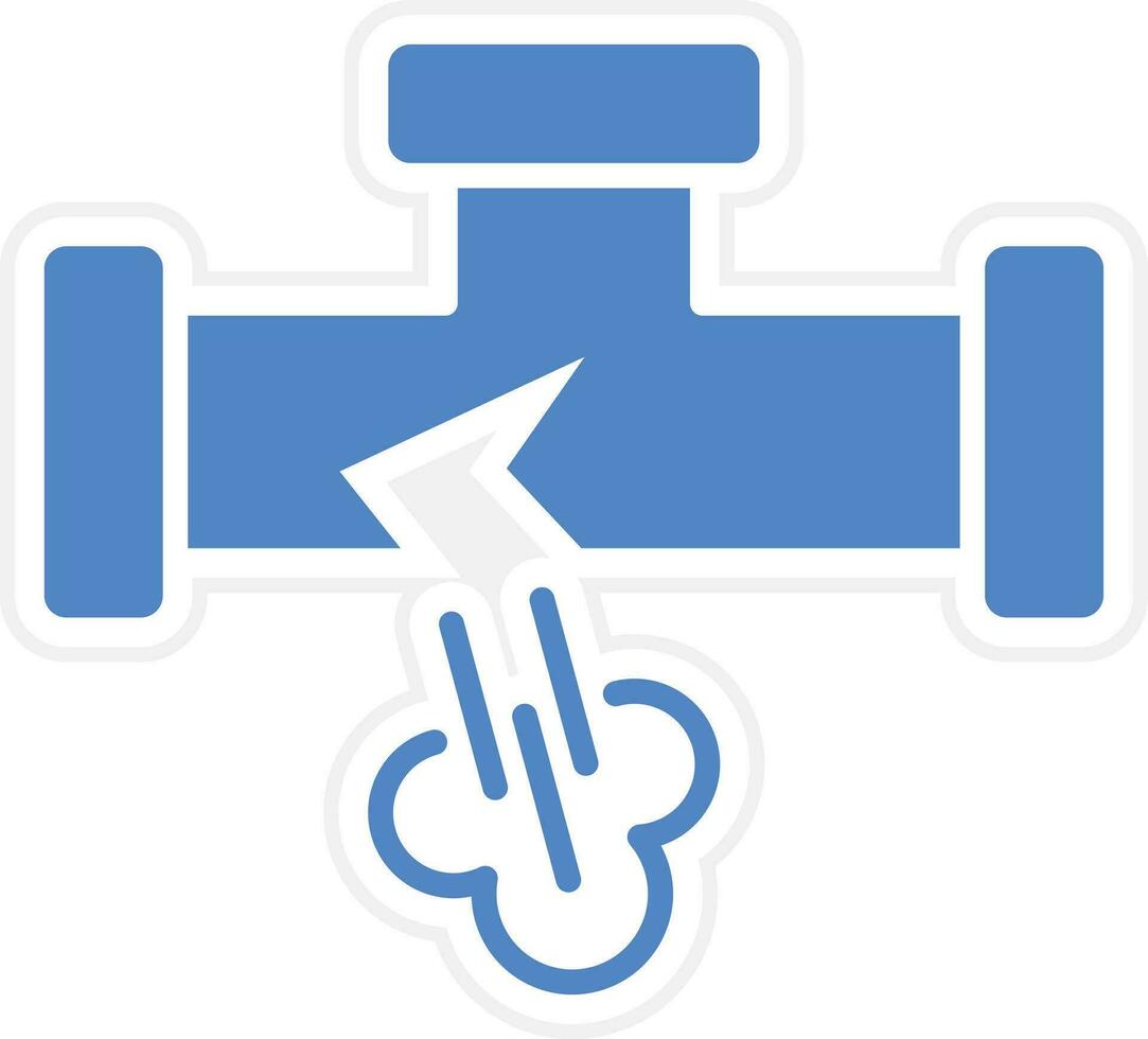 Vektorsymbol für Gasleitungslecks vektor