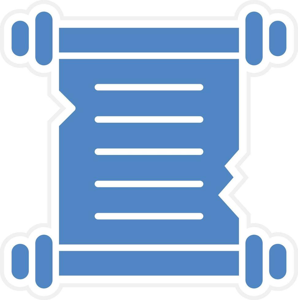 Scroll-Papier-Vektor-Symbol vektor