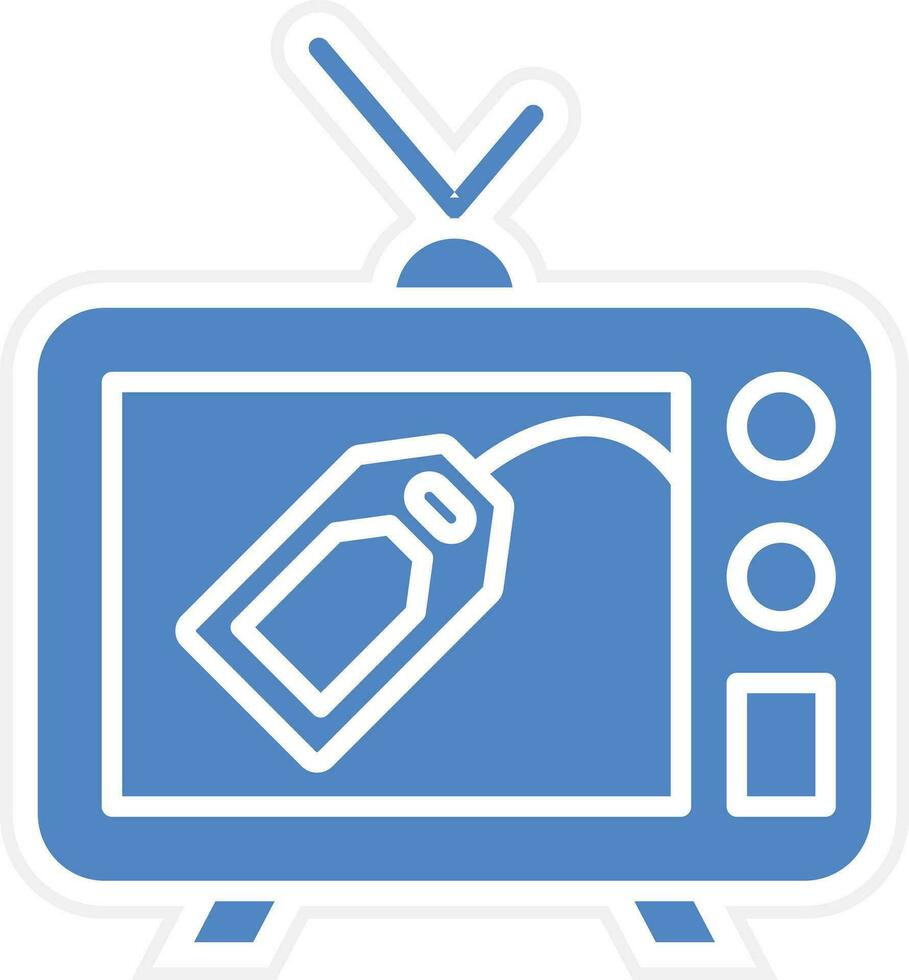 Fernsehen Verkauf Vektor Symbol