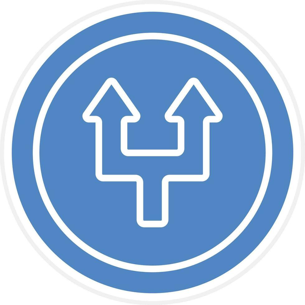 Teilt Straße Vektor Symbol