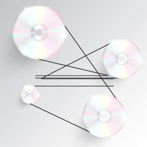 CD / DVD auf weißem Hintergrund, Vektorillustration vektor