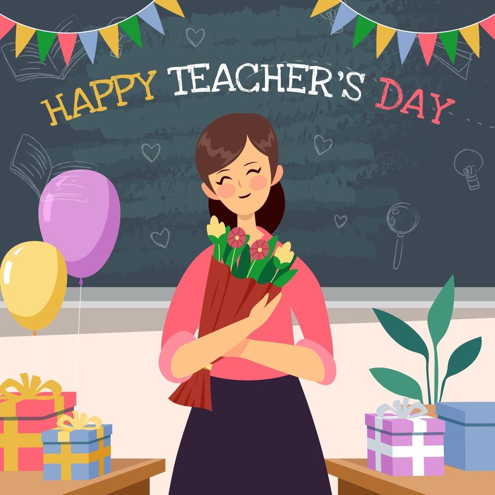 Happy Teachers Day Konzept vektor