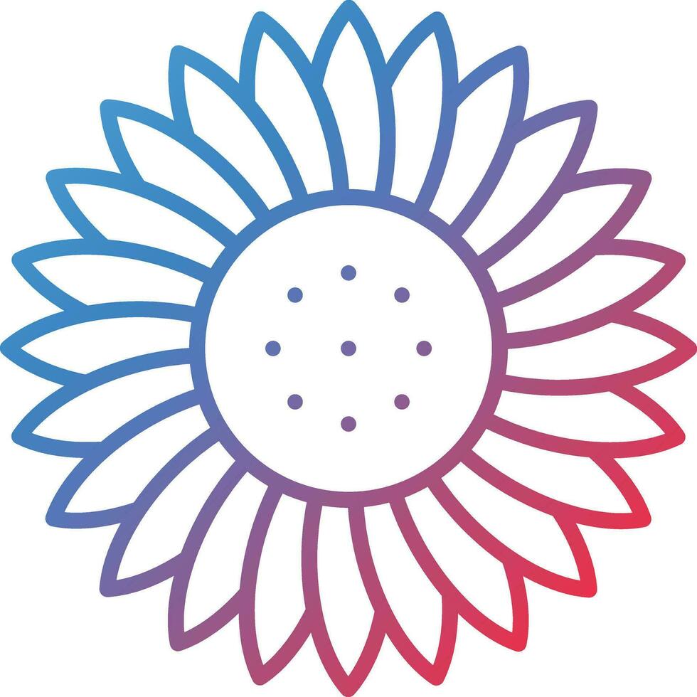 Symbol für Sonnenblumenvektor vektor