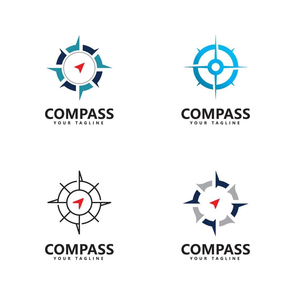 Kompass Logo Symbol Vektor Vorlagendesign