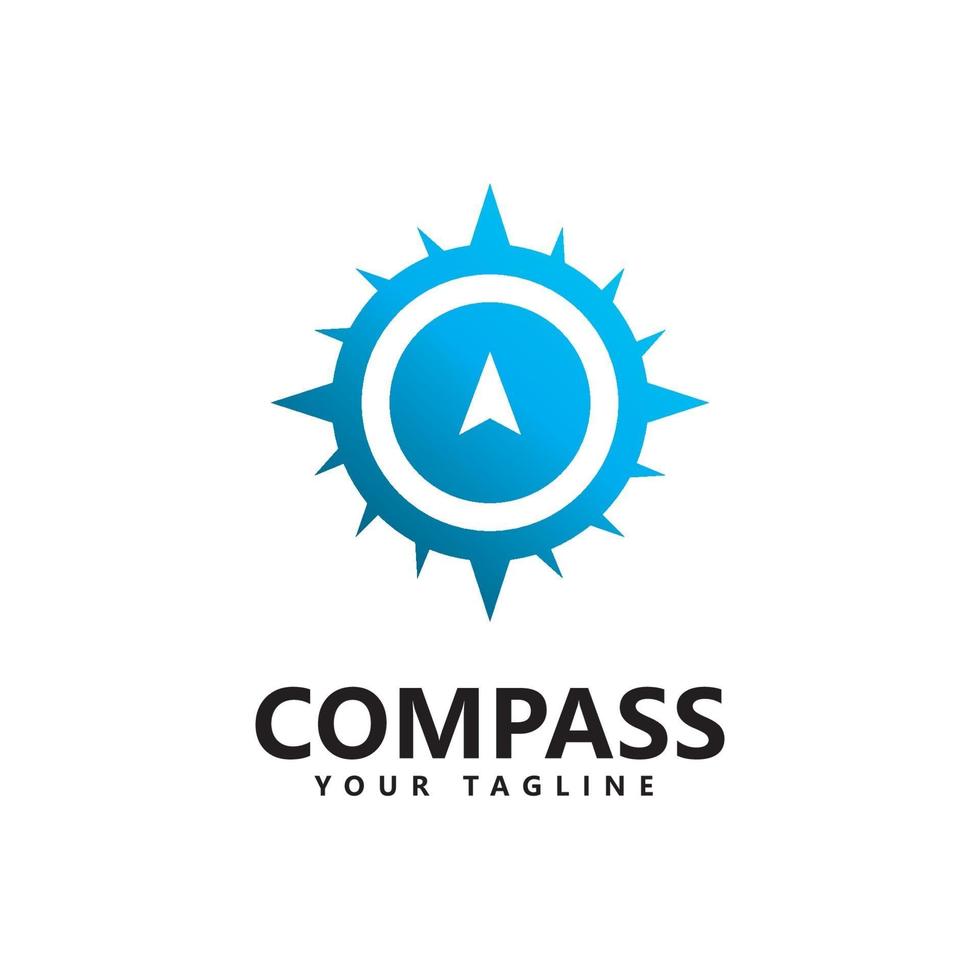 kompass logotyp ikon vektor mall design