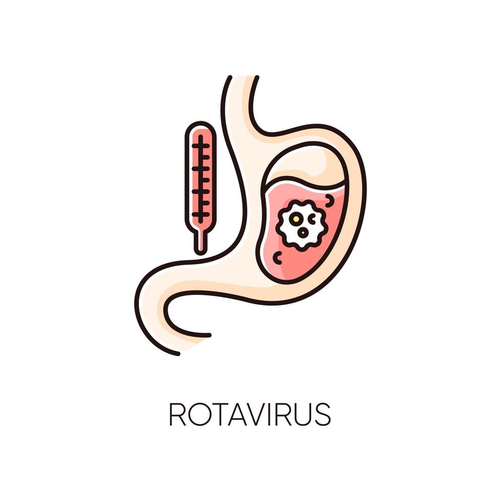 rotavirus rgb färgikon vektor