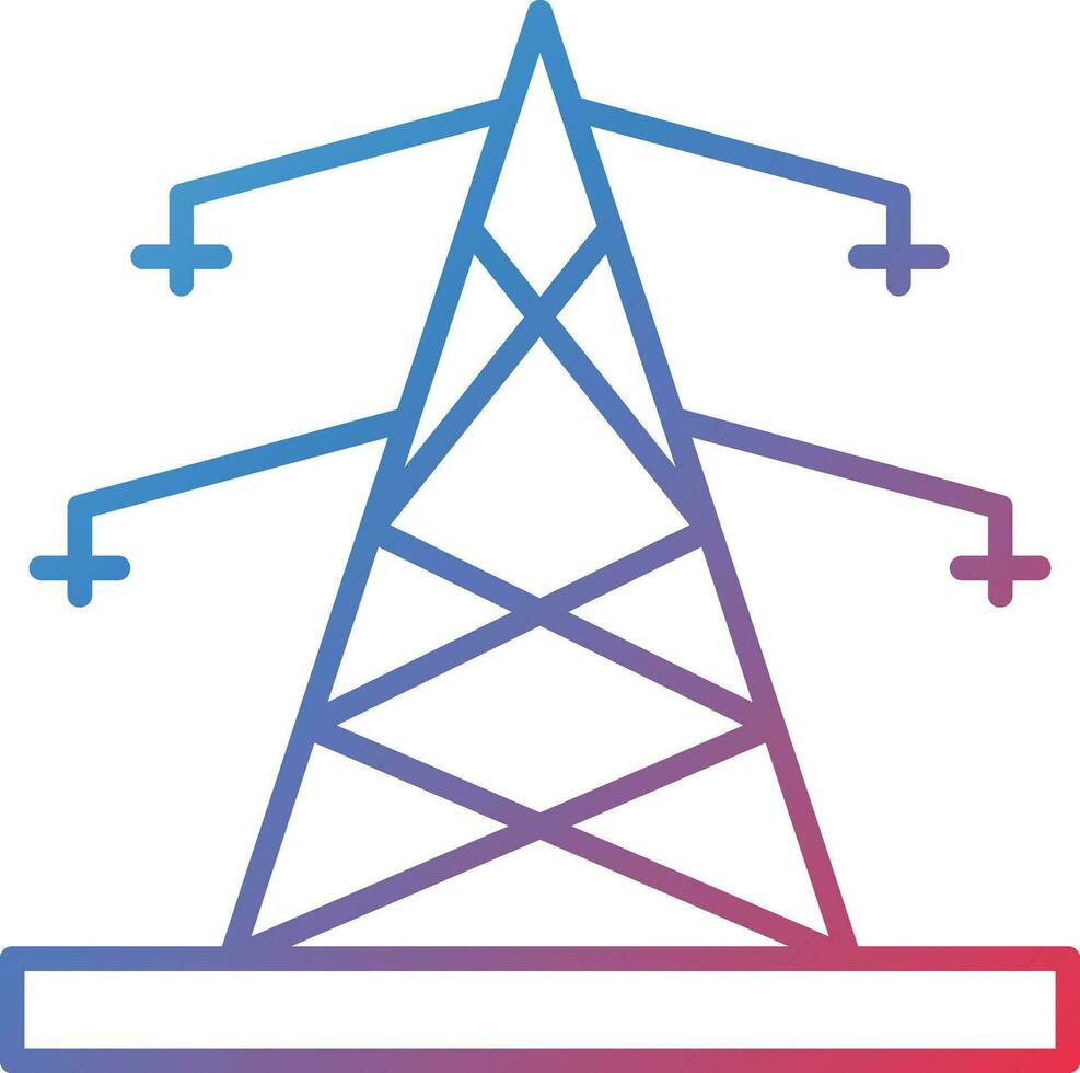 Vektorsymbol für elektrischen Turm vektor