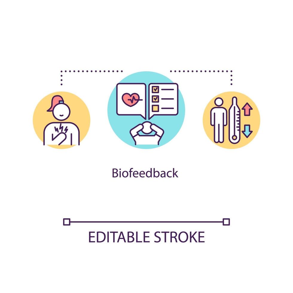 biofeedback konceptikon vektor