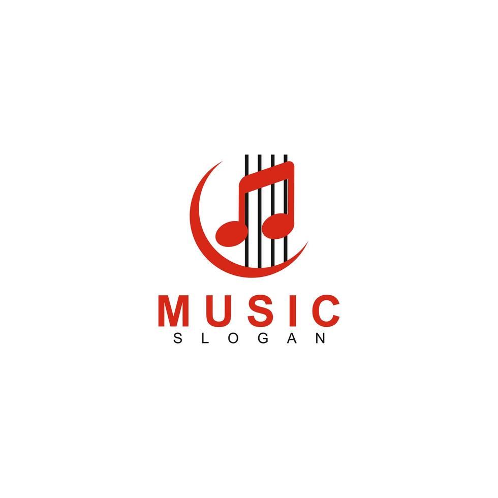 Musik-Logo-Template-Design-Vektor-Illustration, Symbol. vektor