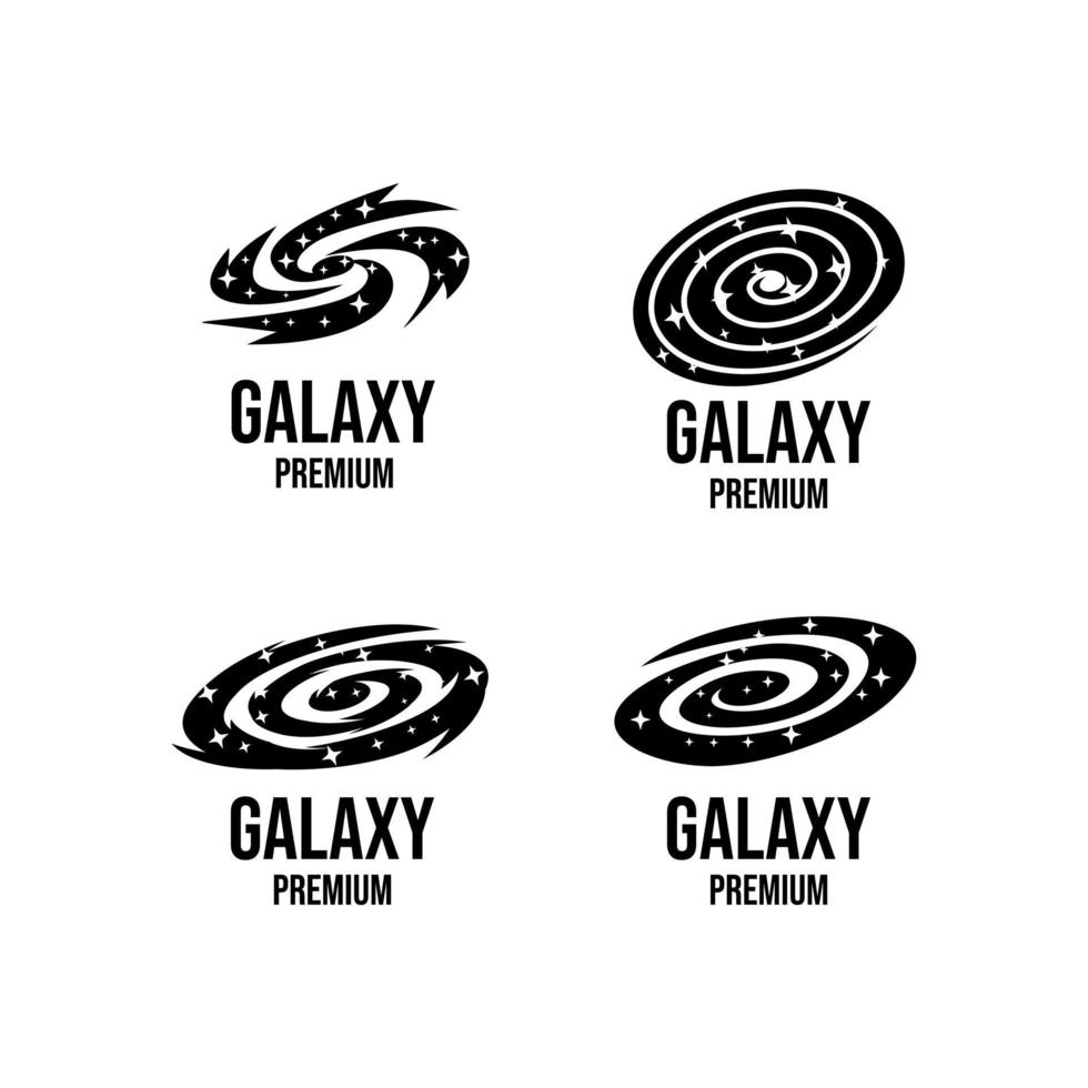 Set Sammlung Galaxie Logo Icon Design Illustration vektor
