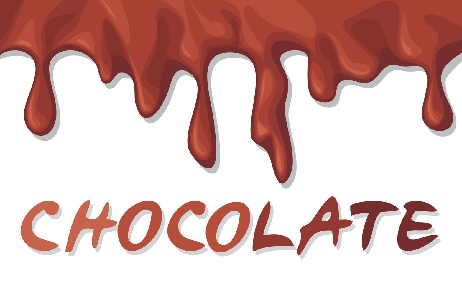 schmelzender Schokoladenhintergrund vektor