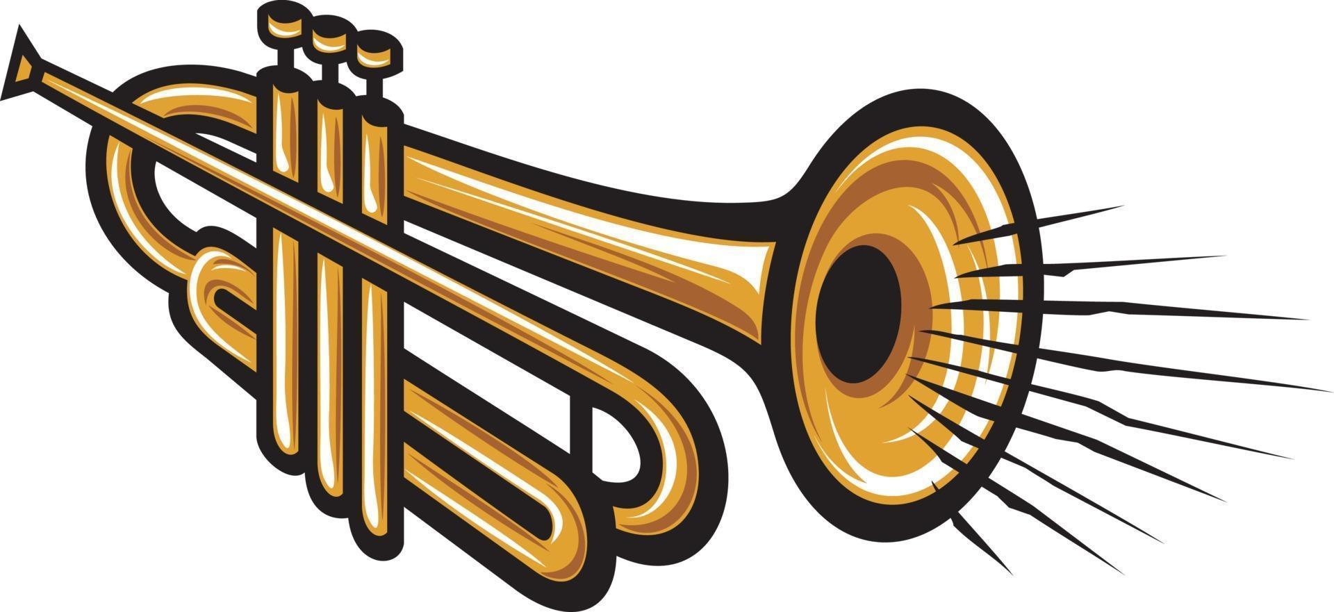 Musikinstrument der Trompete vektor
