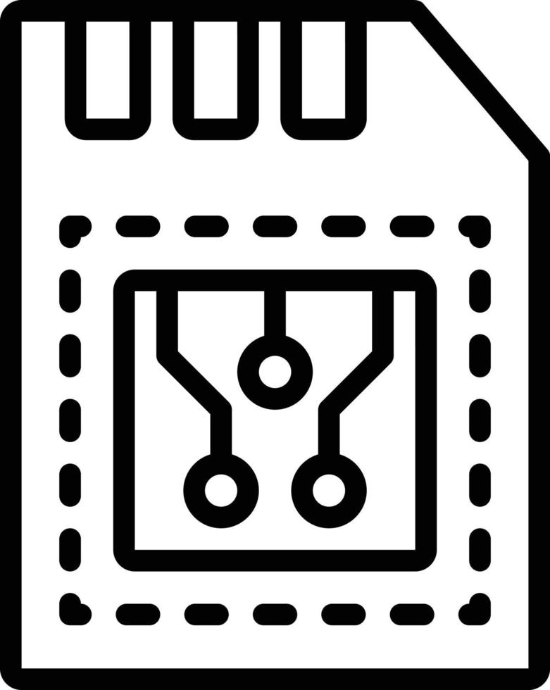 Liniensymbol für Speicher vektor