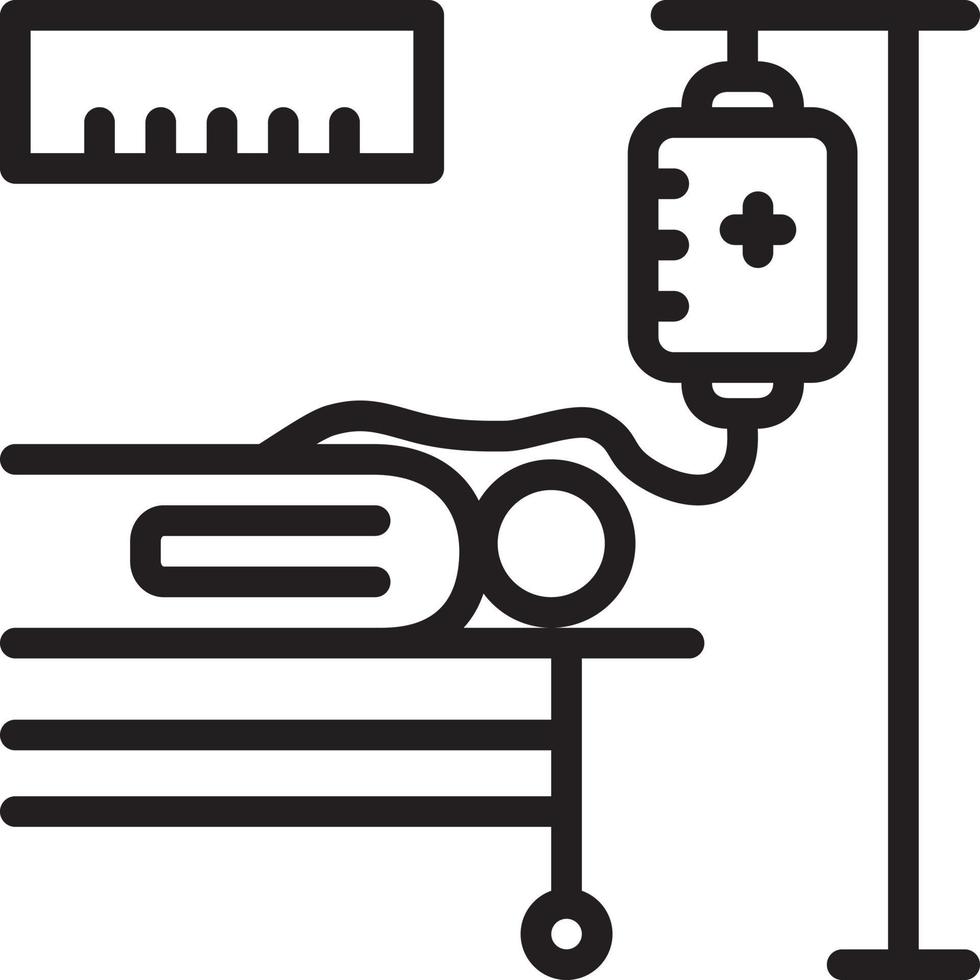 Liniensymbol für Chemotherapie vektor