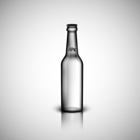 Transparent realistisk flaska, vektor illustration