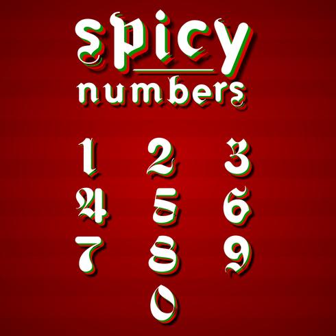 Modern &#39;Spicy typsnitt för alla användningsområden, vektor illustration