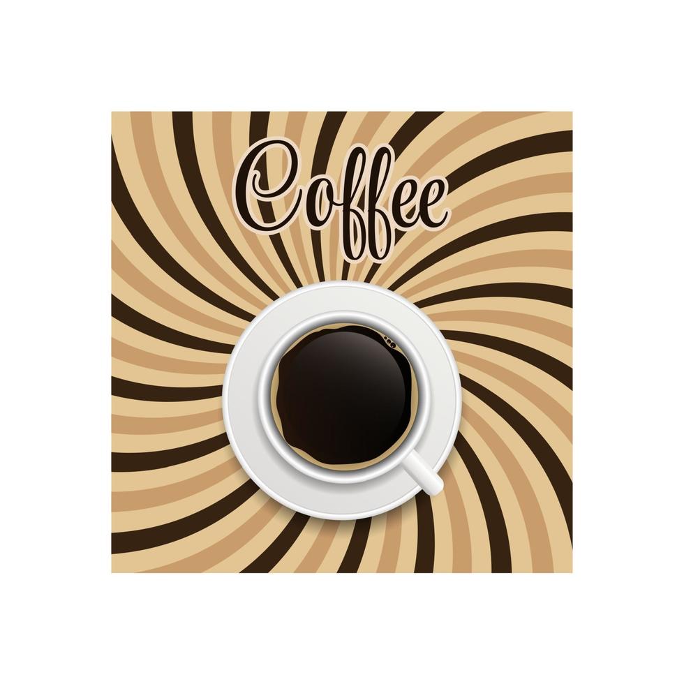 kaffe abstrakt hypnotisk bakgrund. vektor illustration